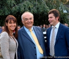 Federica Villa, Felice Villa e Stefano Botti al tondino del Jockey Club 2014